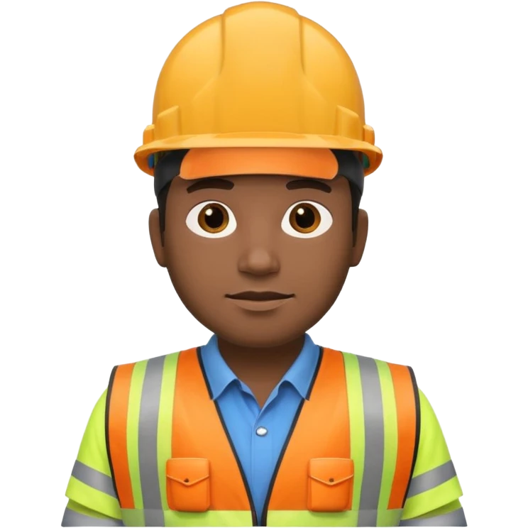 Black construction worker emoji
