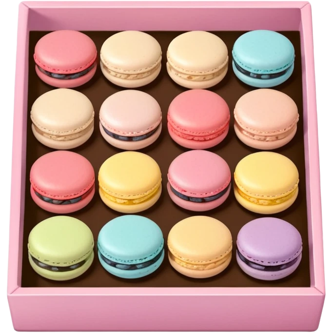 a box of single line of macaron



















 emoji