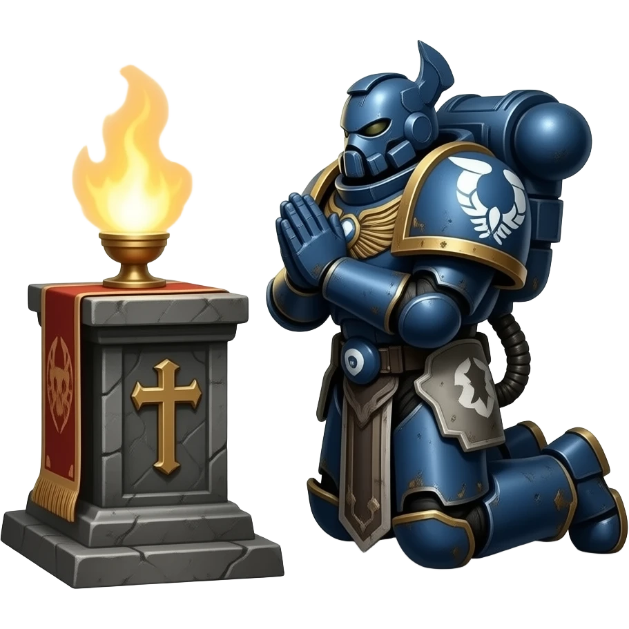 adeptus mechanicus techpriest pray to the front emoji