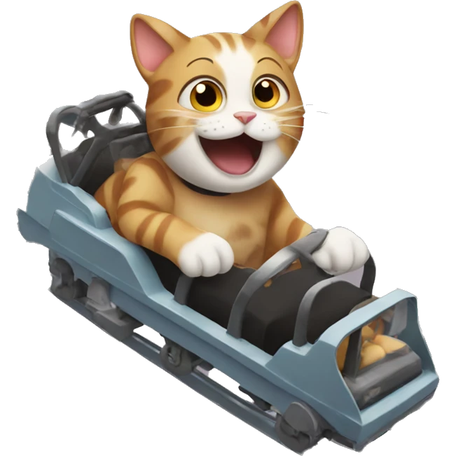 Cat on a rollercoaster emoji