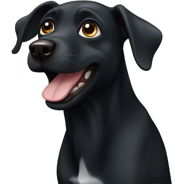 Black dog  emoji