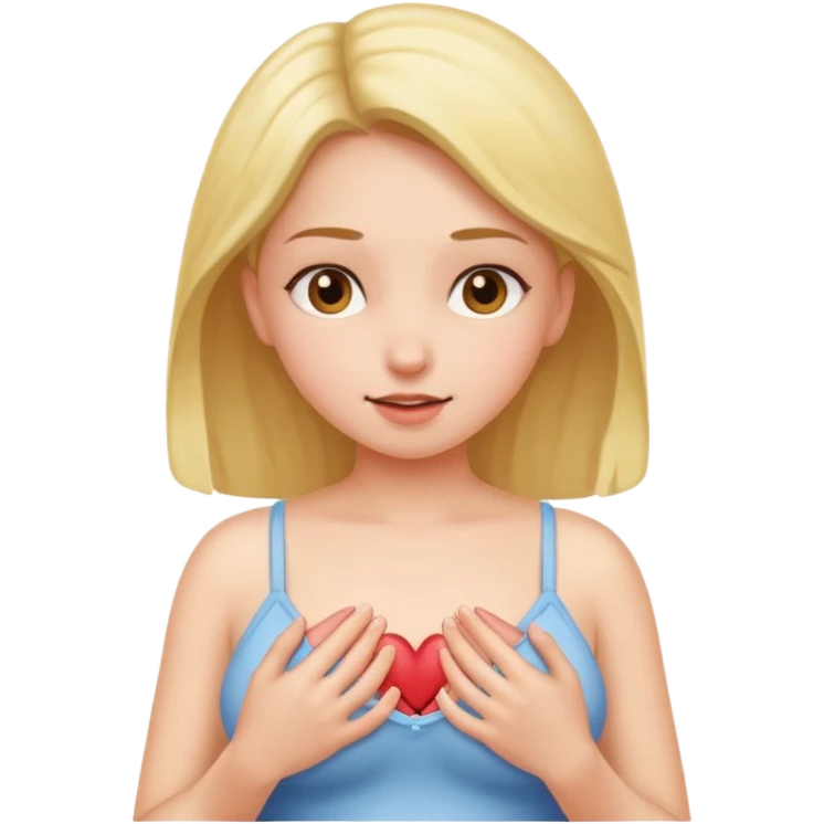 Naked girl playing with nipples emoji