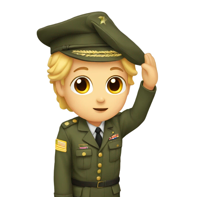 Saluting emoji