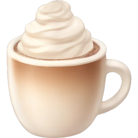Hot coco cream aesthetic emoji