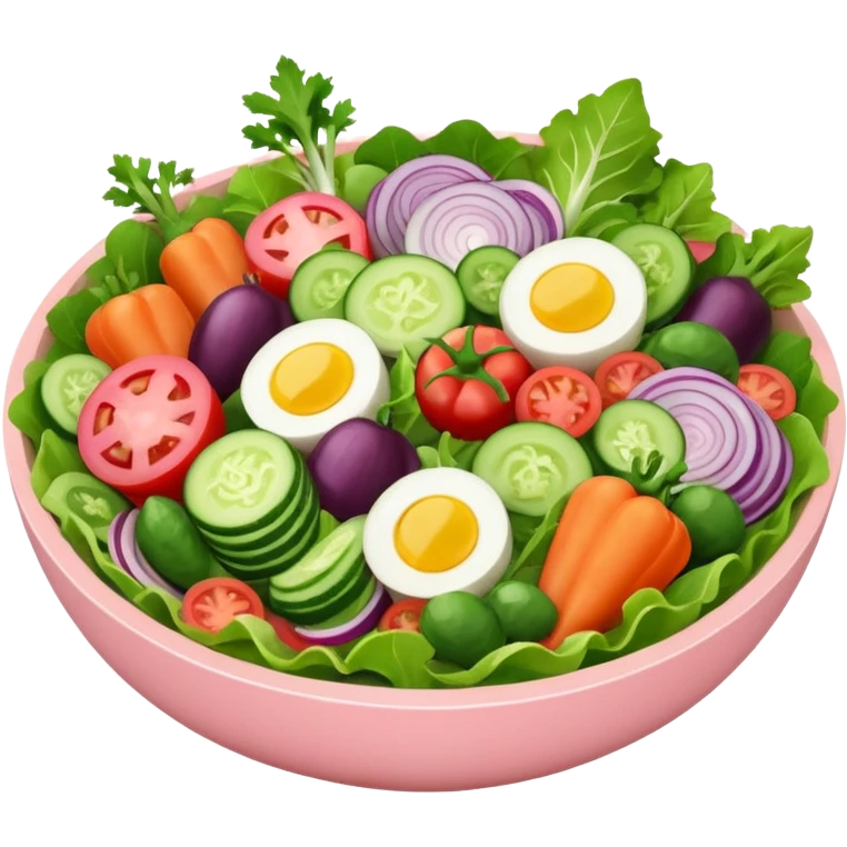 Make some healthy food, like a salad, in light pink tones, but you can use other colors (like the correct shades for the salad), like IOS emoji