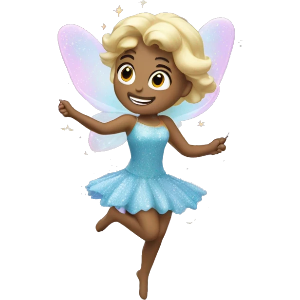 Sprinkling fairy dust from wand emoji
