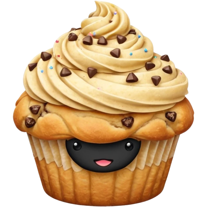 Cookie dough croissant cupcake emoji