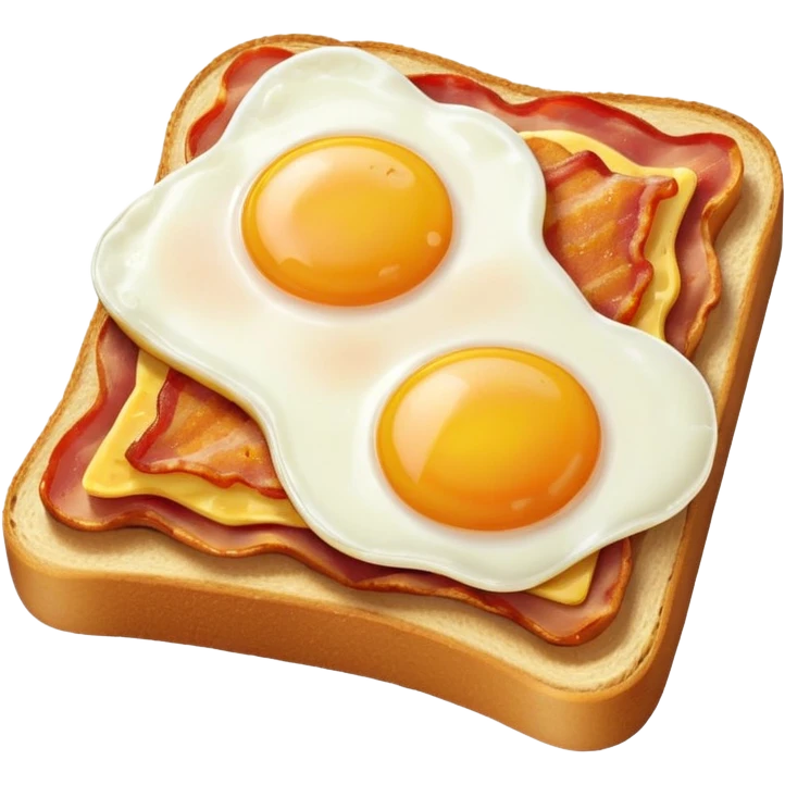 Egg and bacon toast emoji