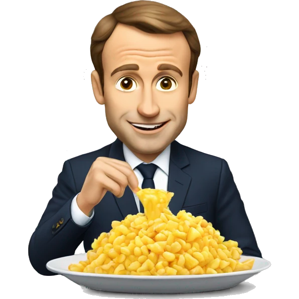 Macron qui mange poutine  emoji