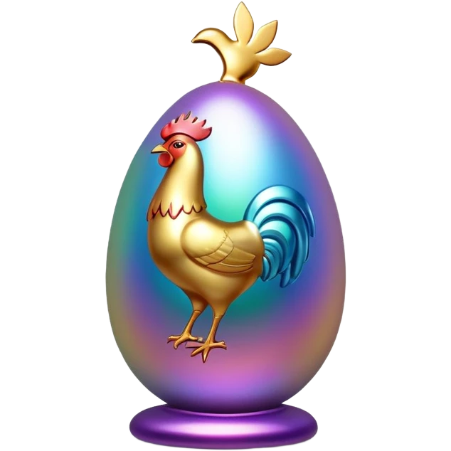 Polish easter egg with cock emoji
