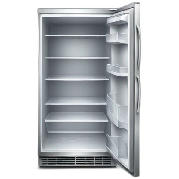 empty silver refrigerator emoji