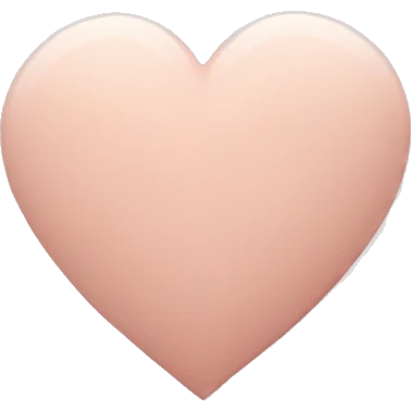 Pastel sandy pink heart emoji