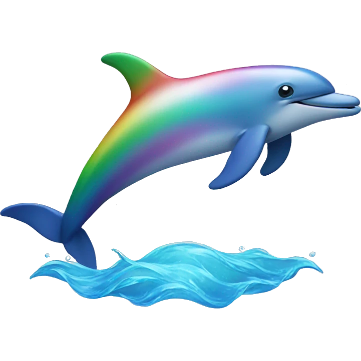 Rainbow dolphin emoji