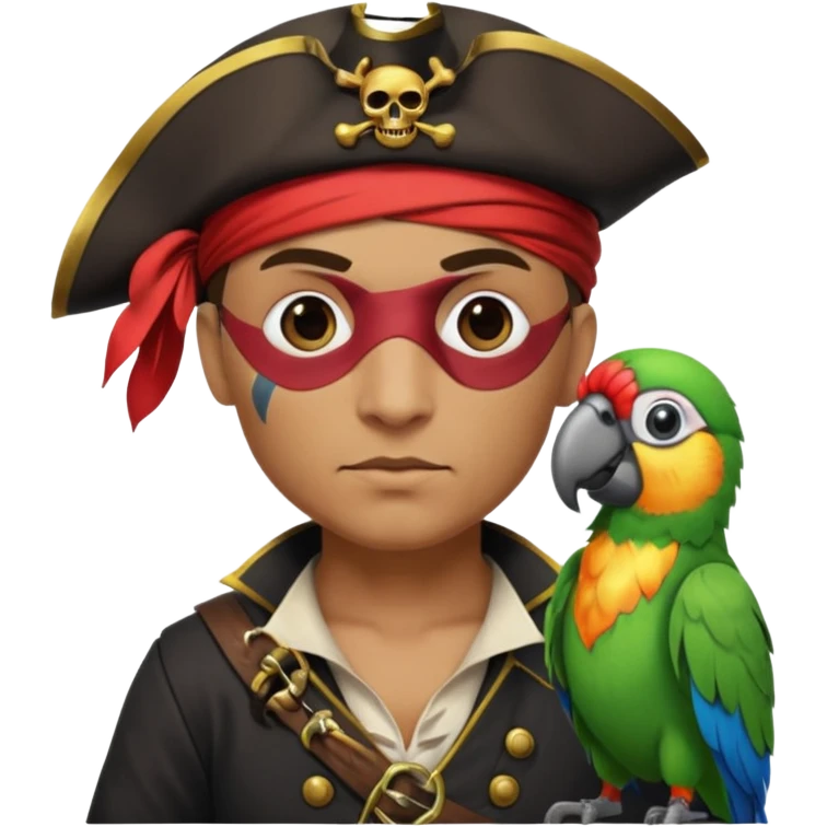 pirate and parrot emoji