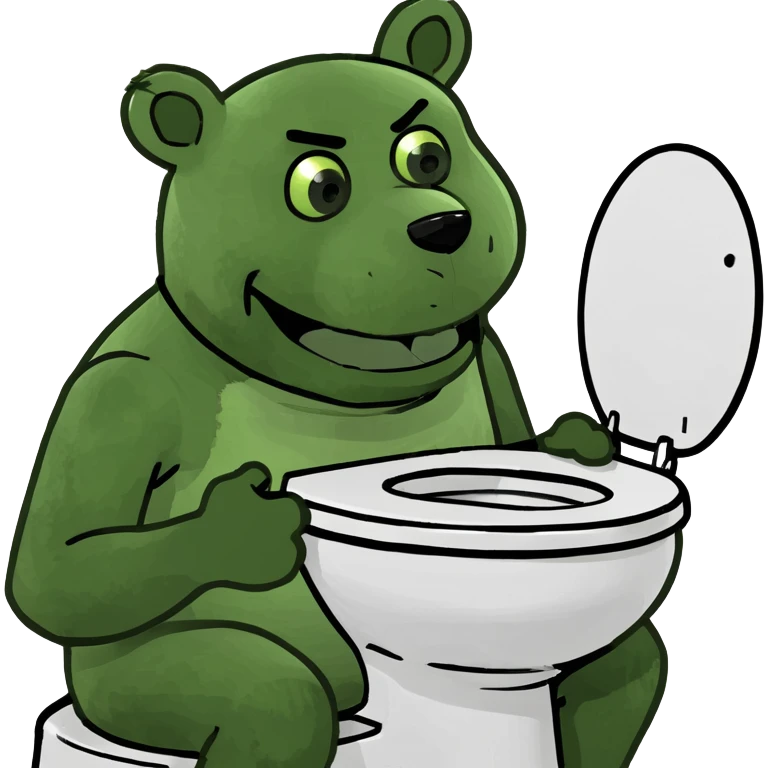 Fready fazbear on a toilet  emoji