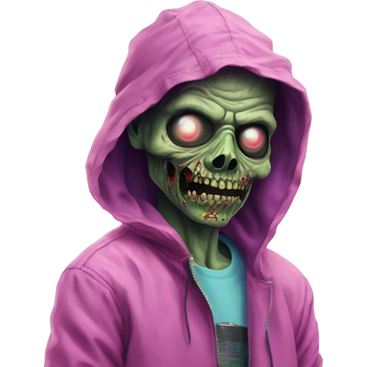 Vaporwave, zombie that’s a hacker emoji