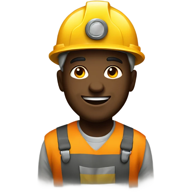 Miner smiling emoji