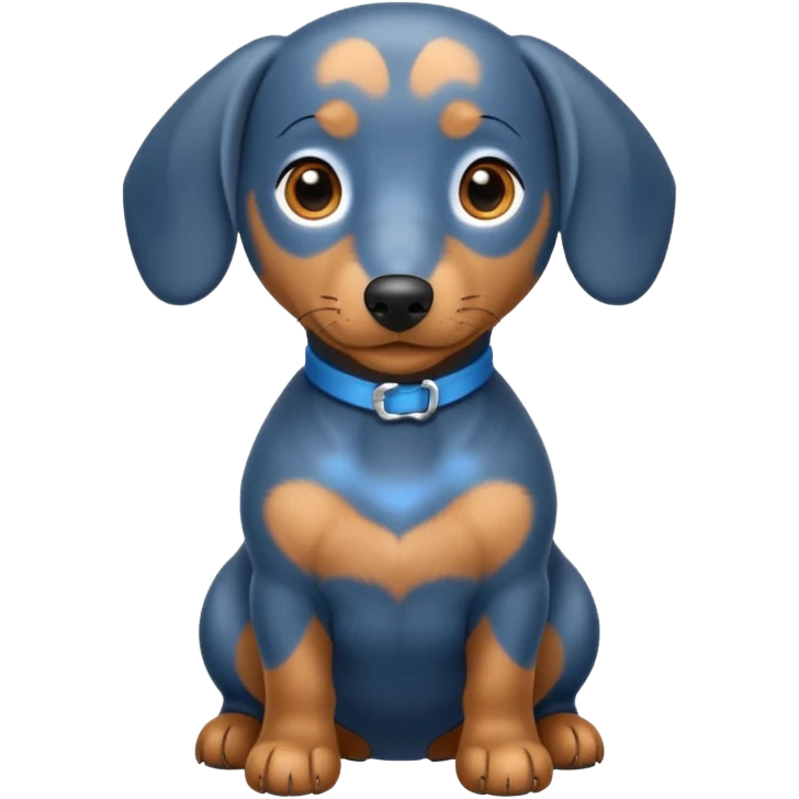 blue Dachshund emoji