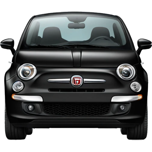 Black fiat 500c from 2022 emoji