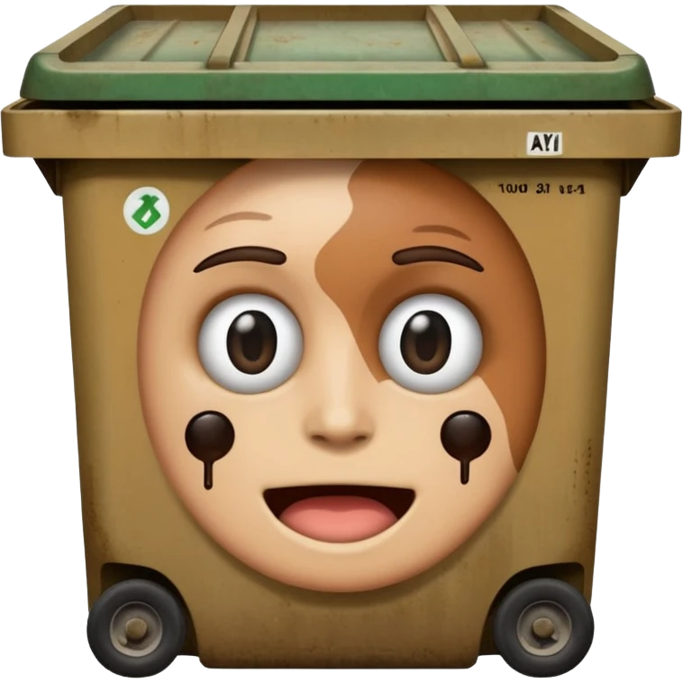 This ai emoji generator in a dumpster emoji