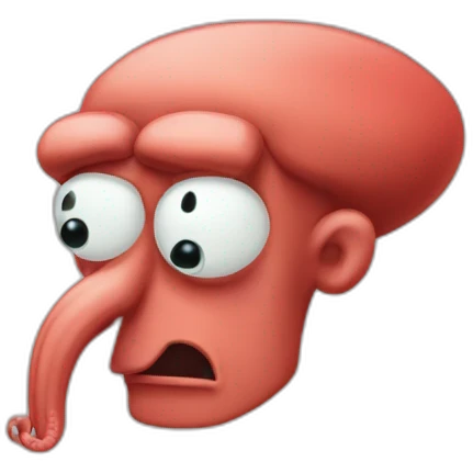 Red handsome squidward emoji