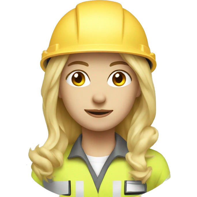 woman profession architect blond hair with white helmet emoji