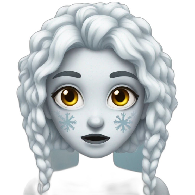 girl-Snowflake-zombie emoji
