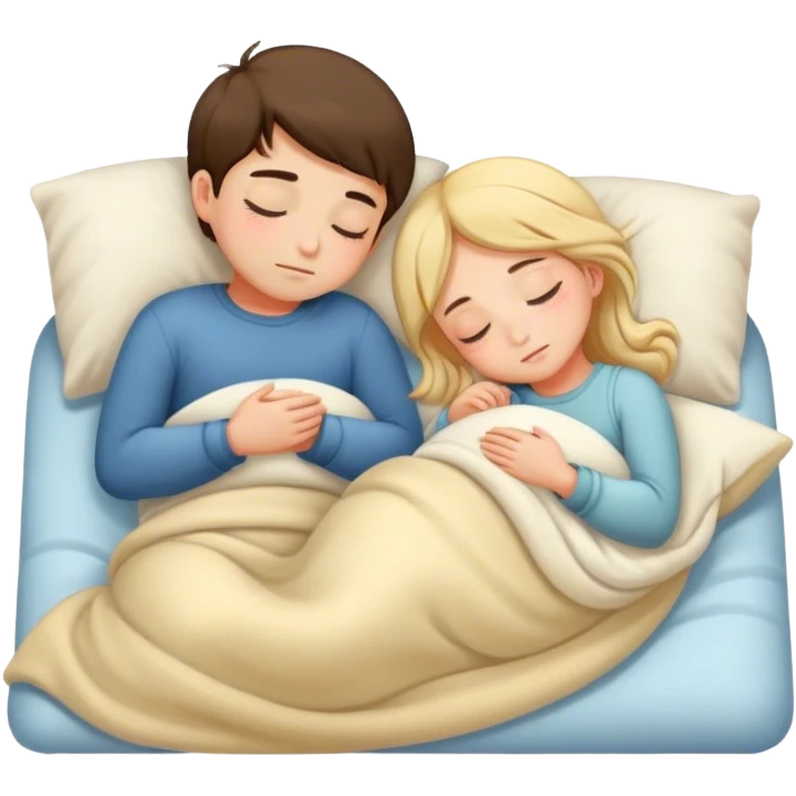 Sleeping boy an girl emoji