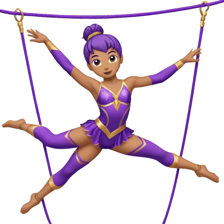 Acrobat – Slim performer mid-flip or balancing on rope emoji
