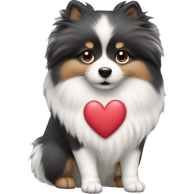 Pom with hearts  emoji