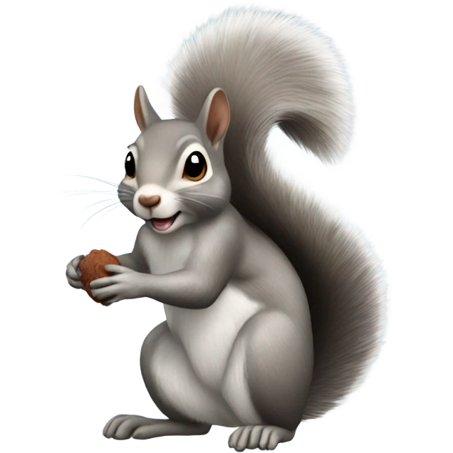 Gray squirrel emoji