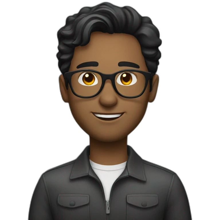 Slightly dark handsome man, black hair, holden eyewear emoji