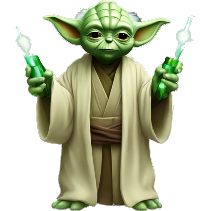 Master Yoda holding a pack or marbalo menthol lights emoji