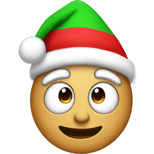 cool face with santa hat on it emoji