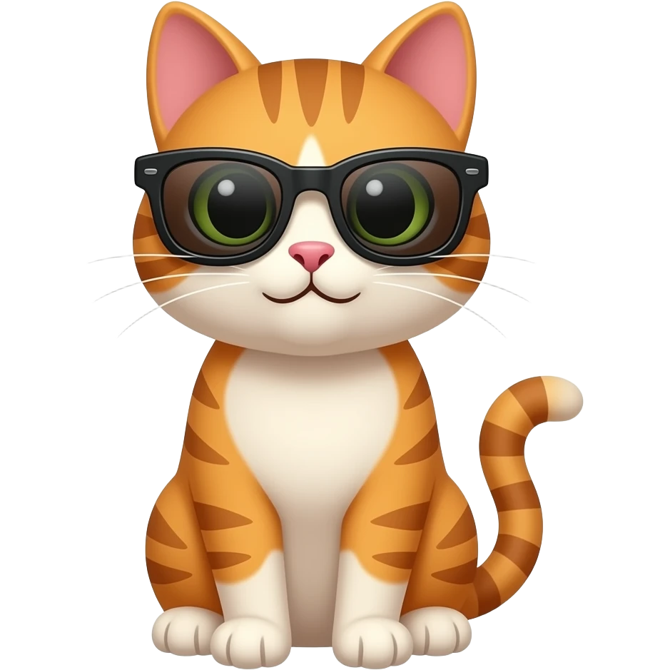 Cat wearing sunglasses emoji