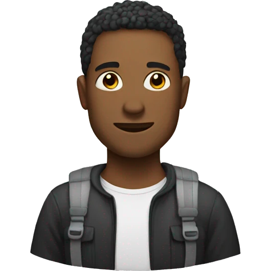 guy with a midde part  emoji