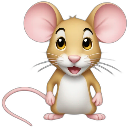 The mouse was hanging its tail emoji