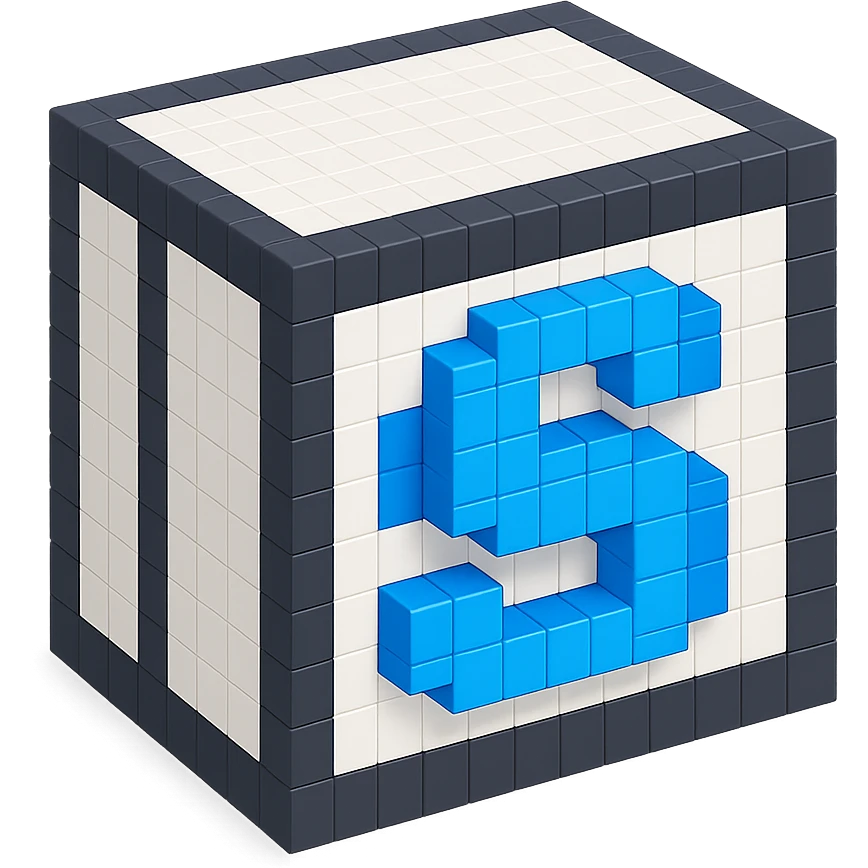 generate logo for my ai company that contains "s" letter, take as a reference notion's logo, but dont copy 100% emoji