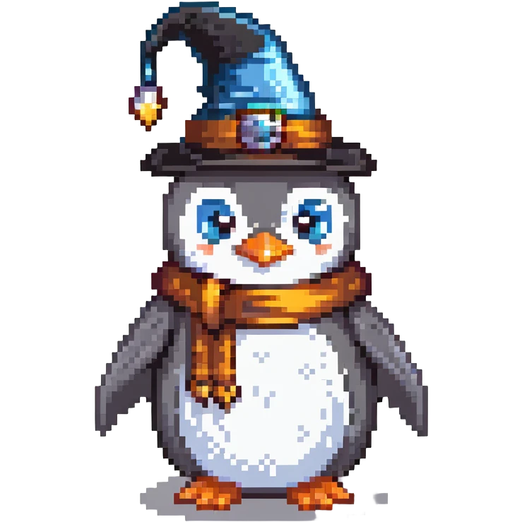 Penguin Wizard emoji