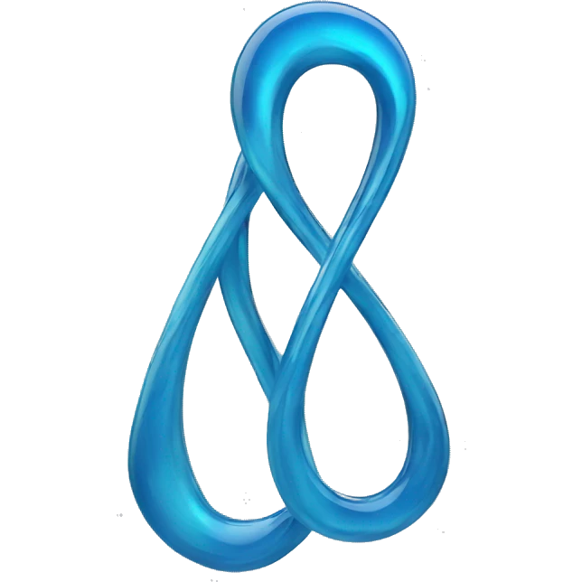 Infinity icon glass blue emoji
