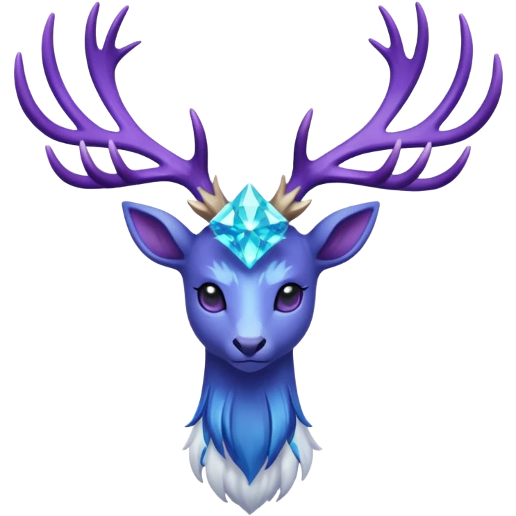 Pokemon legendary cian and purple crystal xerneas emoji