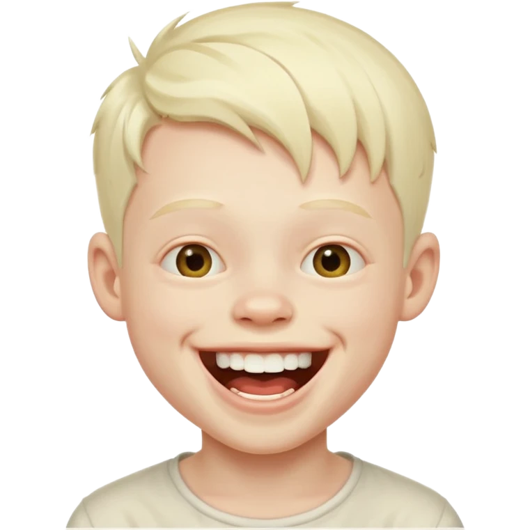 young albino emoji boy laughing emoji