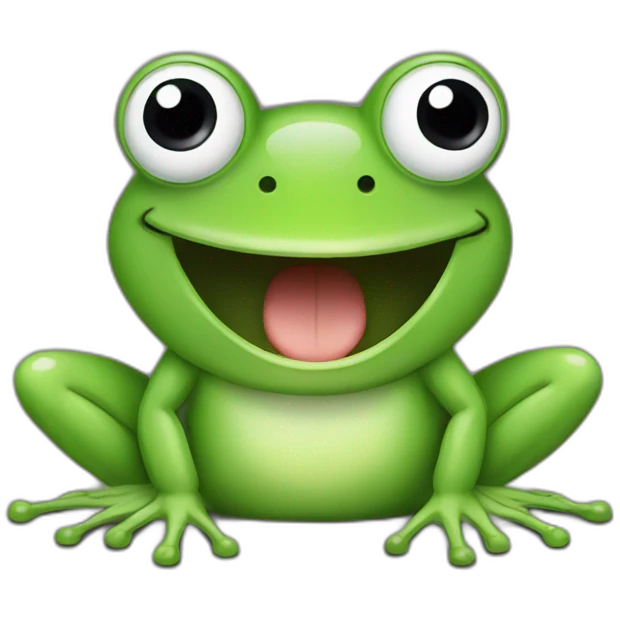frog with green nail polish emoji