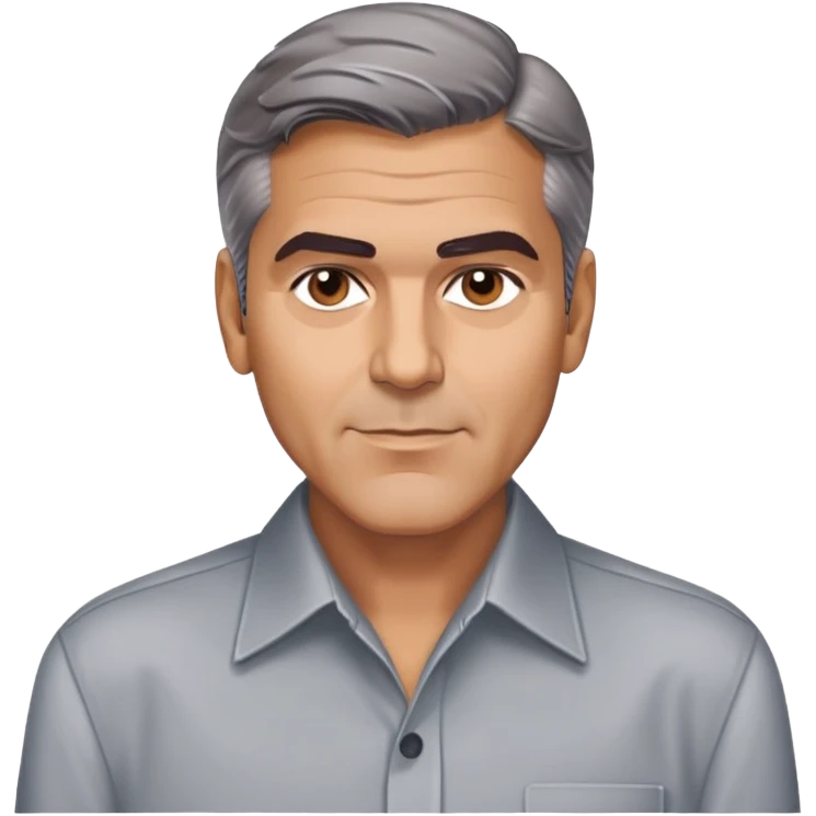 george clooney cartoon wearing shirt emoji