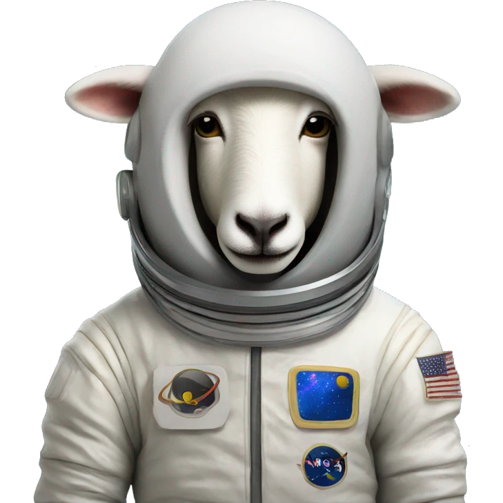 sheep in spacesuit emoji