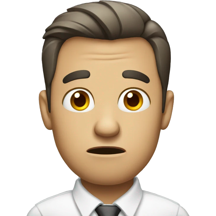 worried business man emoji