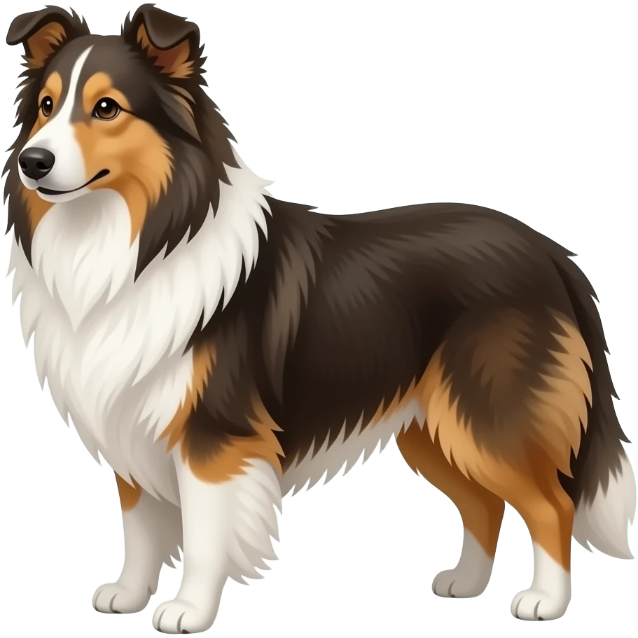 smooth collie tricolor emoji