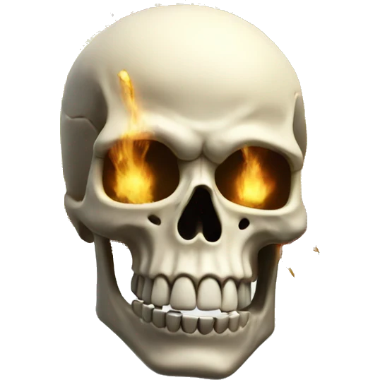 Skeleton head explosion emoji