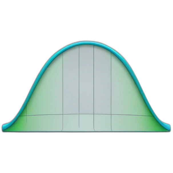 Gauss bell curve emoji