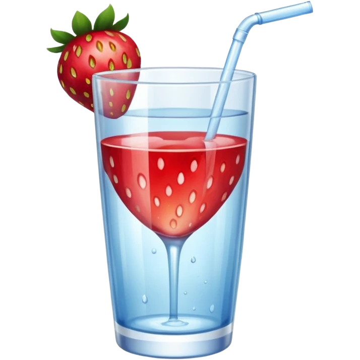 glass of water with strawberry emoji